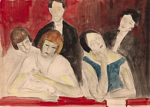 Artist Imre Goth (1893-1982): At the Theatre, circa 1925