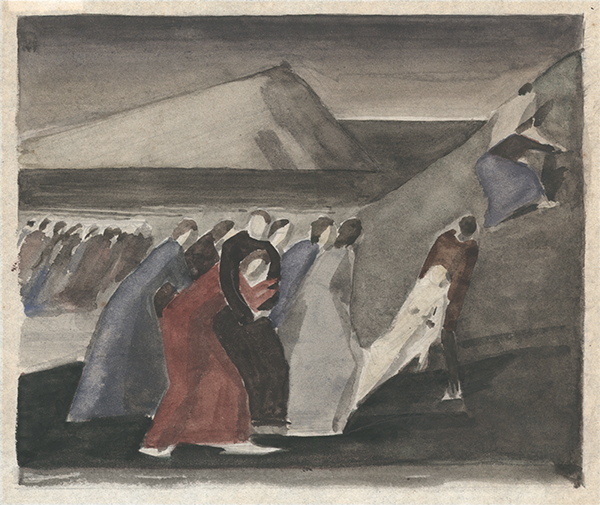 Winifred-Knights: Early-compositional-study-for-The-Deluge